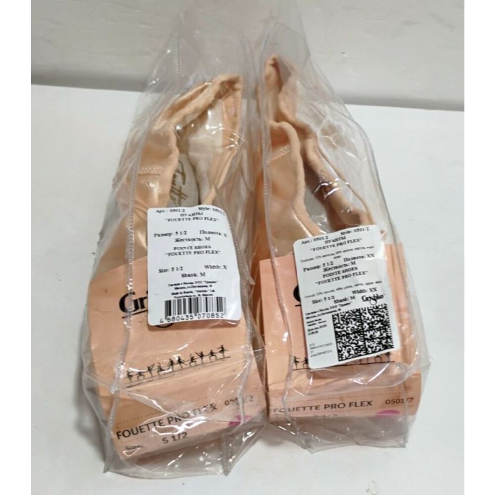 Grishko Fouette Pro Flex Ballet Pointe Shoes Size 5.5 X and 5.5 XX -SEE NOTES